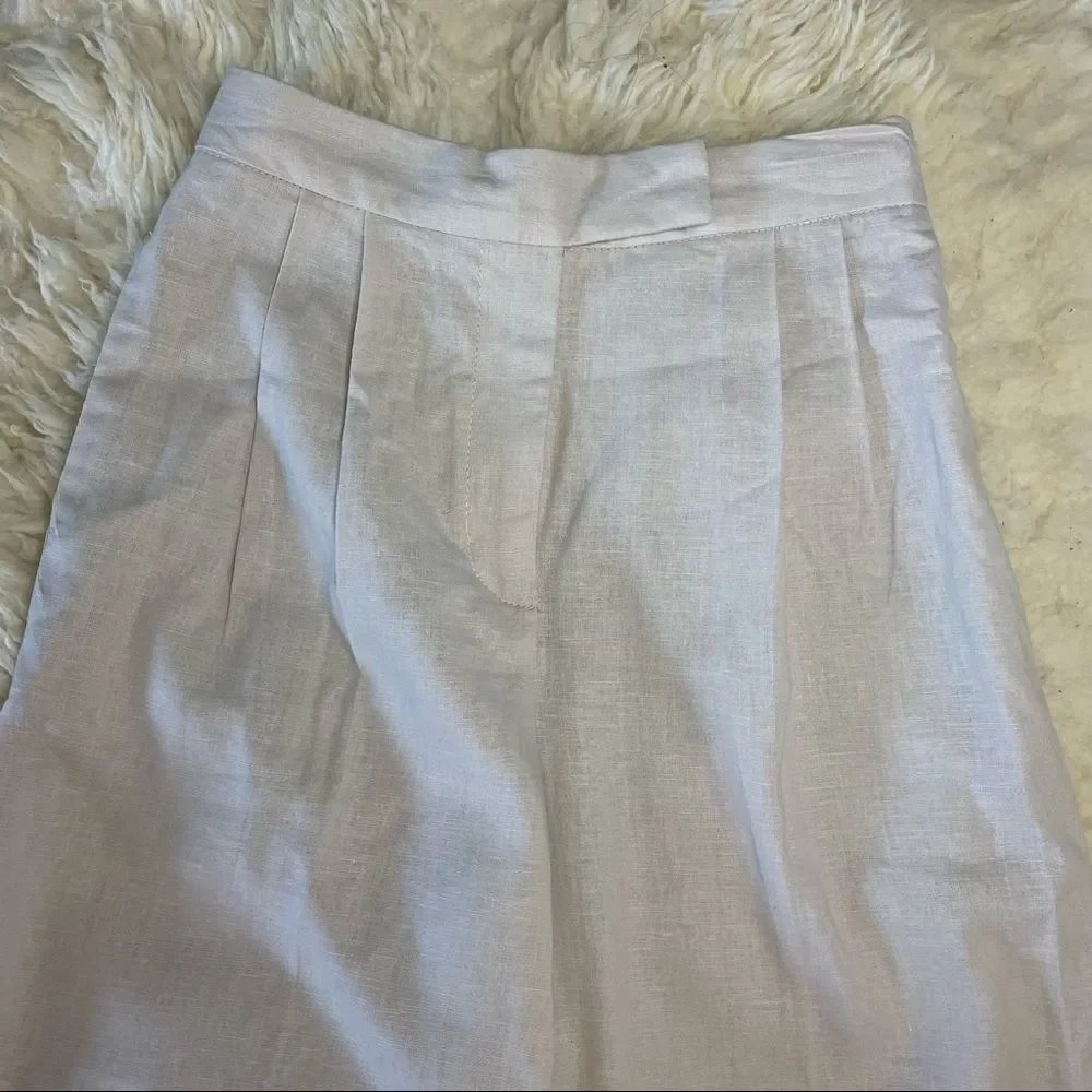 MNG Linen-blend culotte trousers